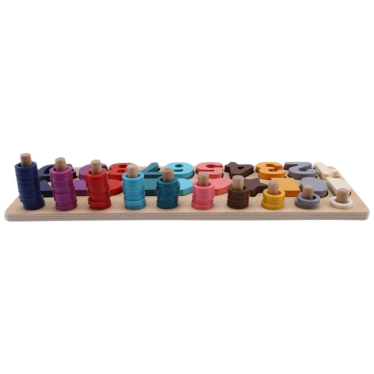 Math Toys Digital Shape Pairing Learning Preschool Counting Board Kids Educational Wooden Toys for Children Gift