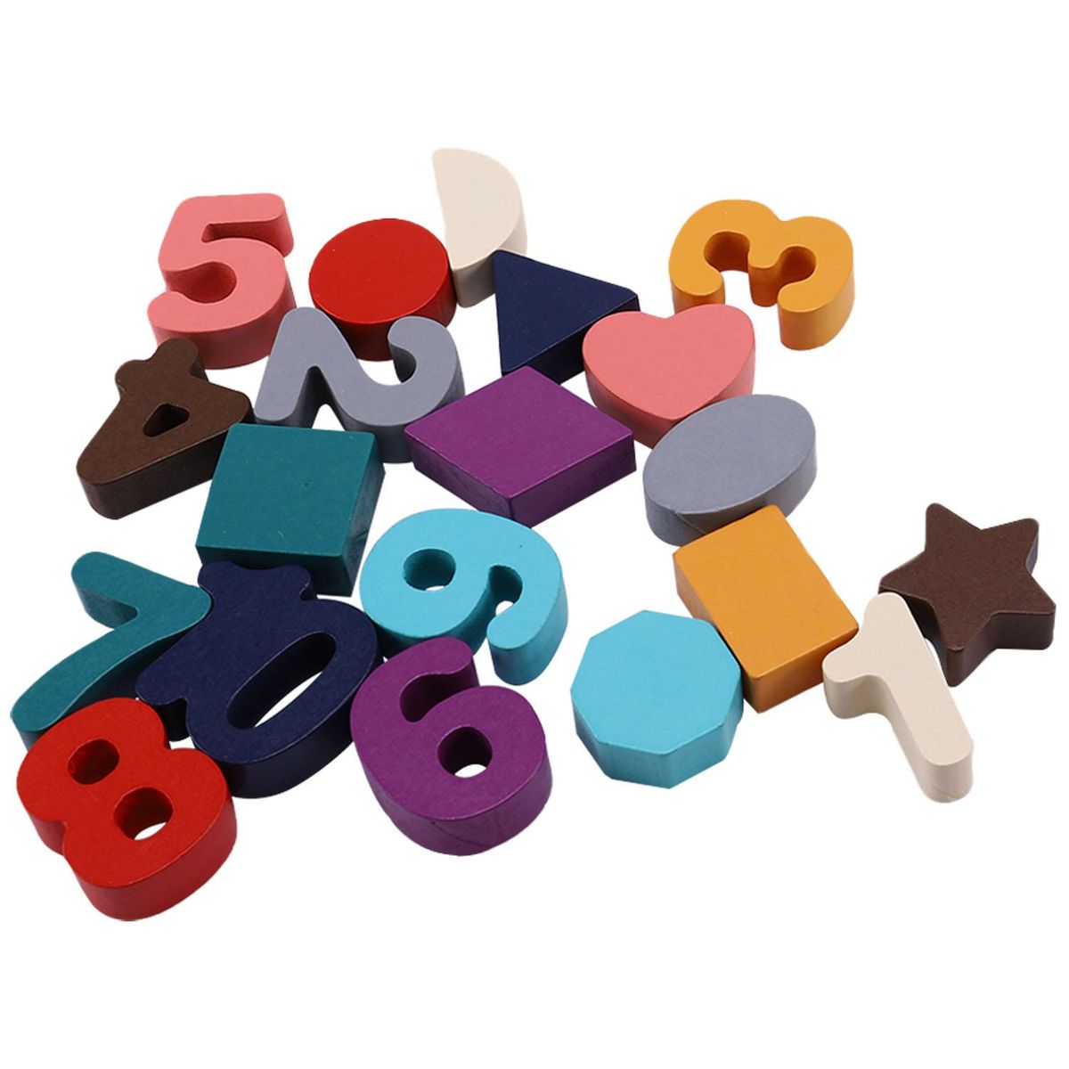 Math Toys Digital Shape Pairing Learning Preschool Counting Board Kids Educational Wooden Toys for Children Gift