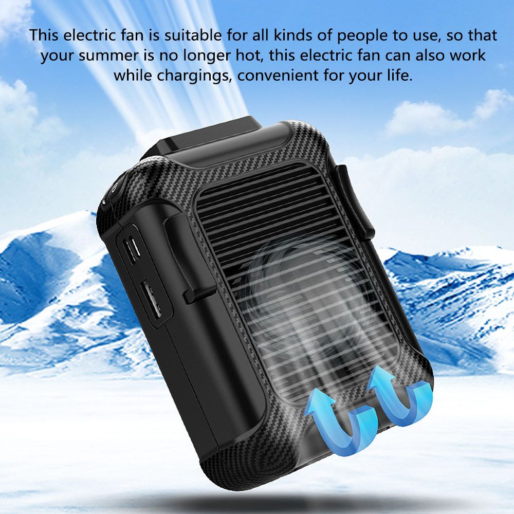 Outdoor Waist Hangings Fan Portable Fan 112*79*53 Mm 6000mah