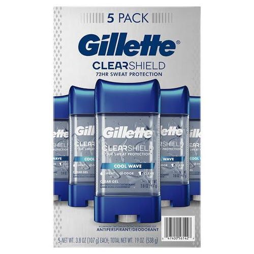 Clear Gel,Clear Shield Deodorant Cool Wave 108g 5 In 1pack