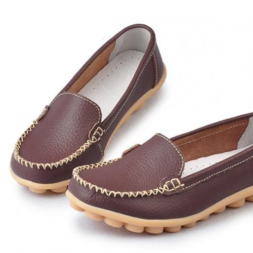 Tendon Flat Shoes Women's Leather Shoes Soft