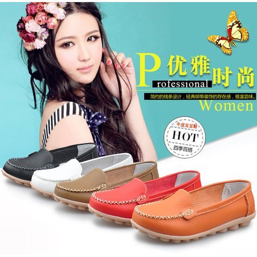 Tendon Flat Shoes Women's Leather Shoes Soft