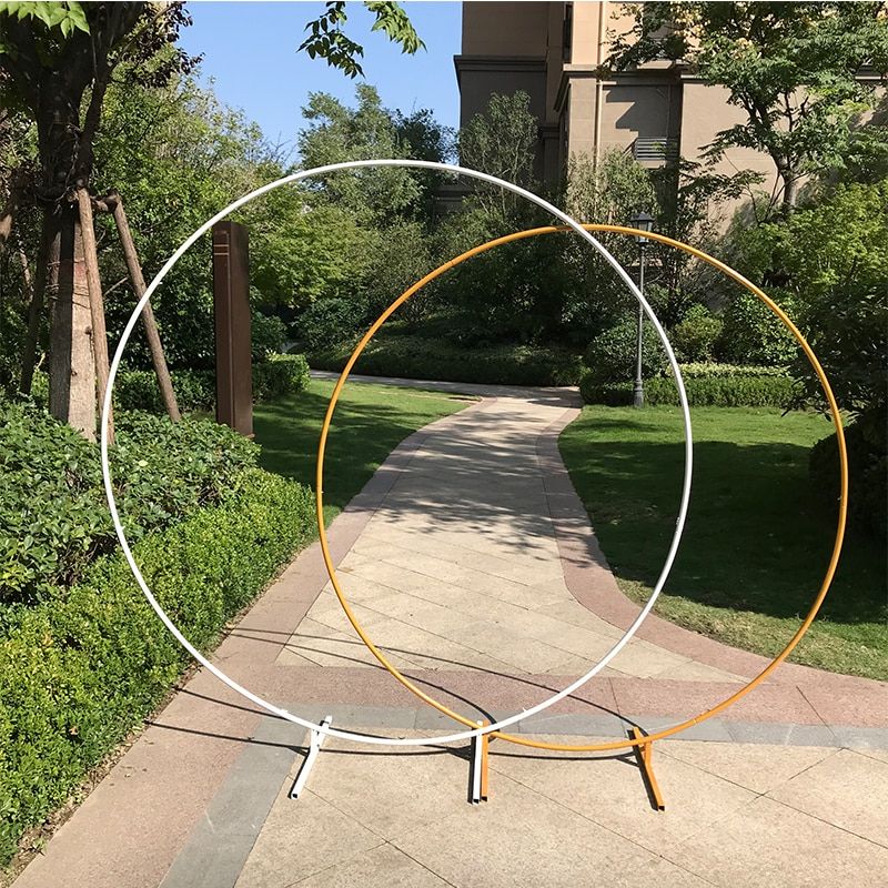 Metal Circle Wedding Arch Balloon Arch Round Party Background Shelf Round Balloon Arch Frame Gold