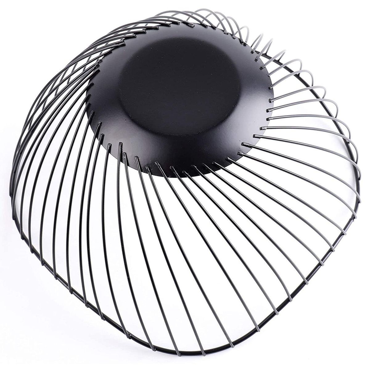 Iron Wire Countertop Fruit Storage Basket Stand Black