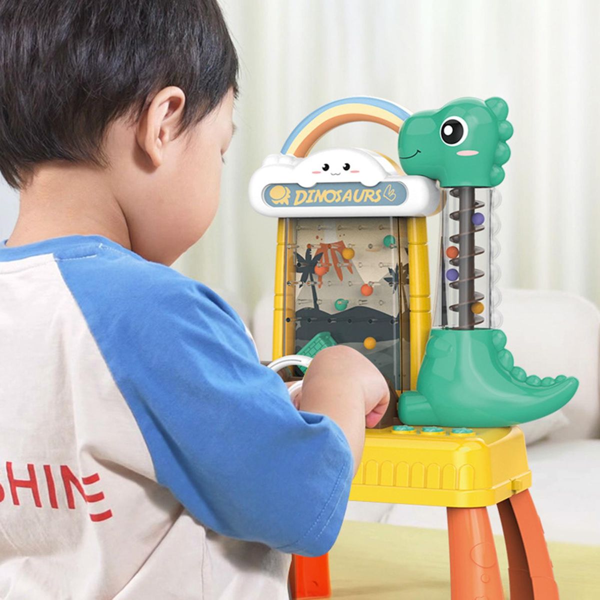 Kids Toy Dinosaur Pick Up Bean Preschool Kids Toy Yellow