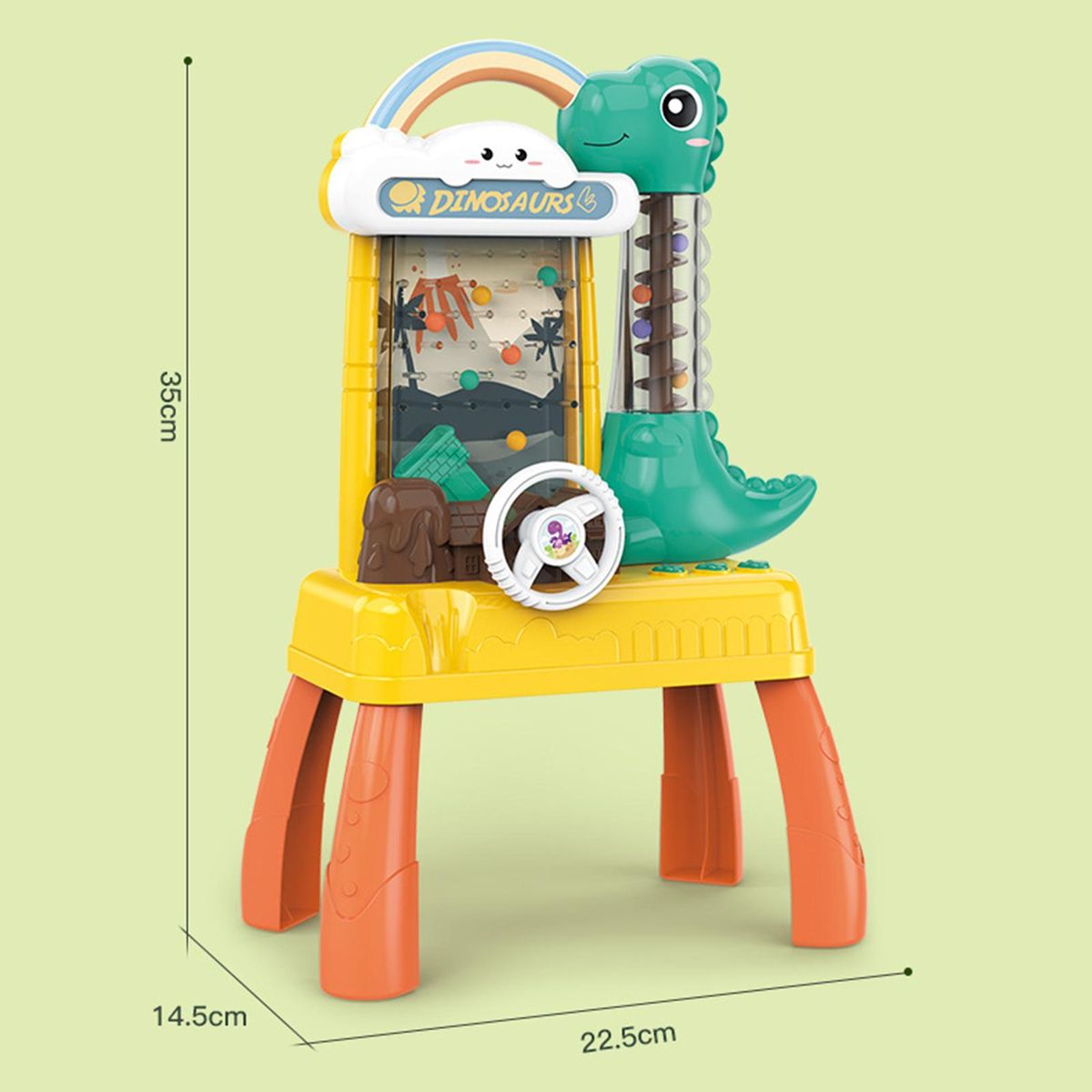 Kids Toy Dinosaur Pick Up Bean Preschool Kids Toy Yellow