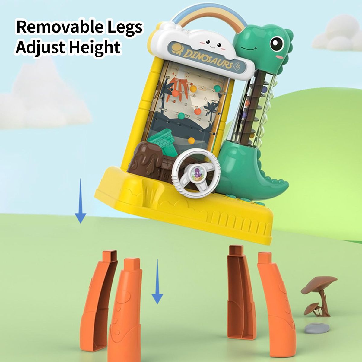 Kids Toy Dinosaur Pick Up Bean Preschool Kids Toy Yellow