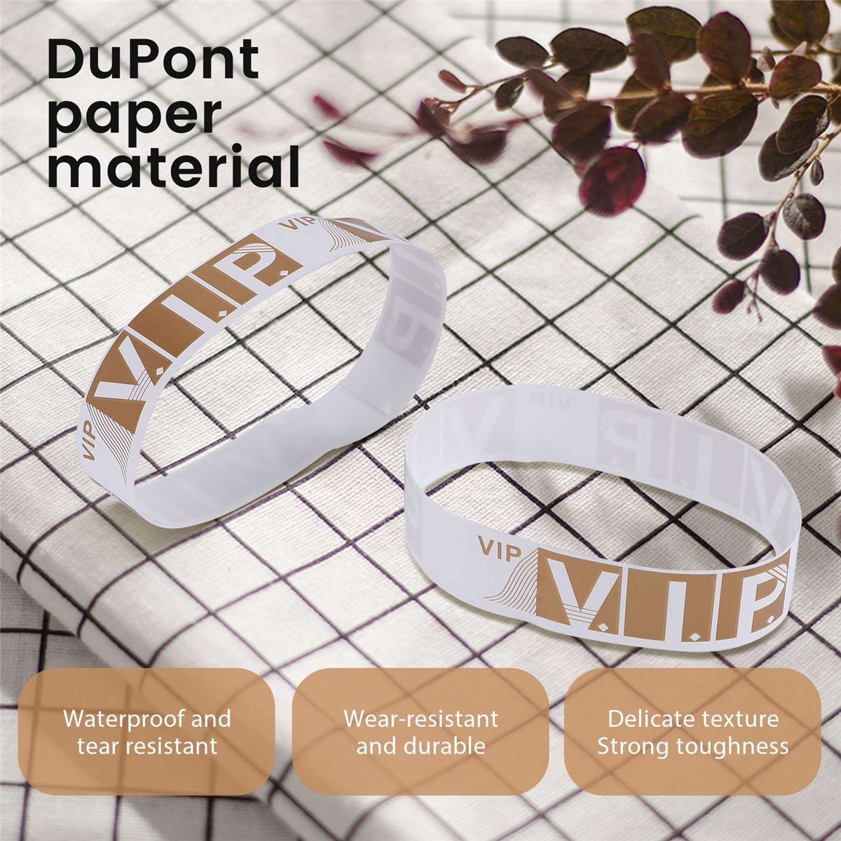500 Pcs VIP Lightweight Event Bracelets Party Wrist Bands Colored Waterproof Armband