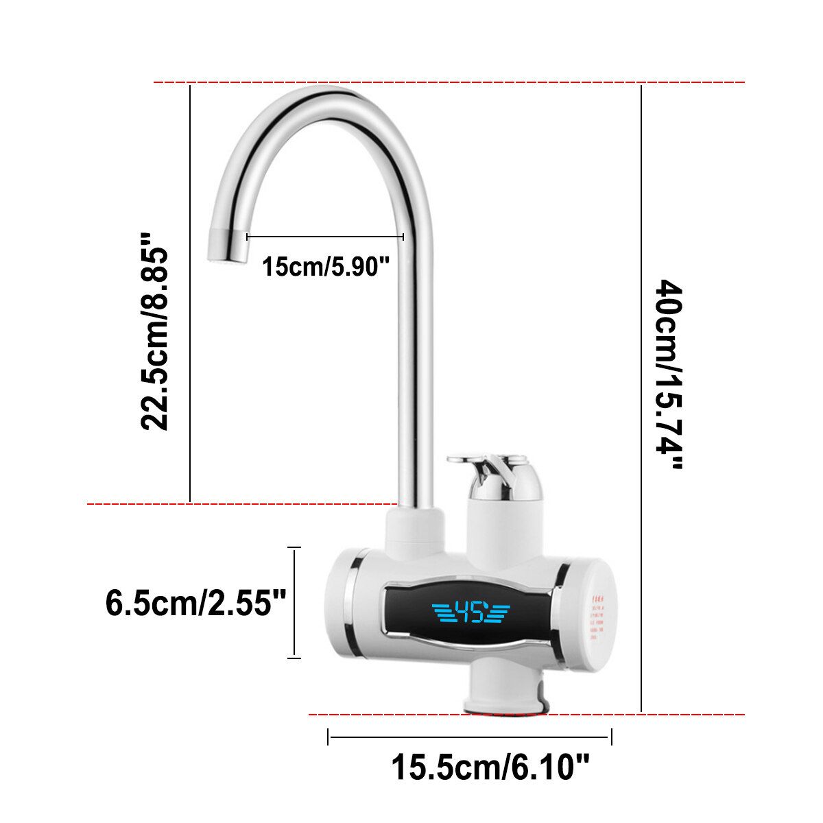 Electric Faucet Tap Hot Water Heater Instant For Home Bathroom Kitchen Boat Us