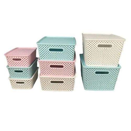3PCS MultiPurpose Storage Basket With Cover