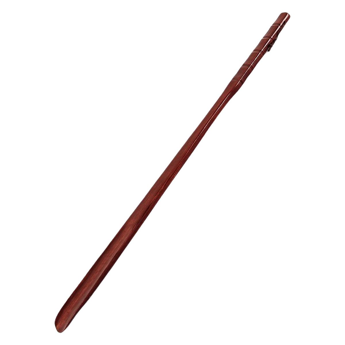 2Pcs Long Handle Wooden ShoeShoeShoehorn Portable Red Wood