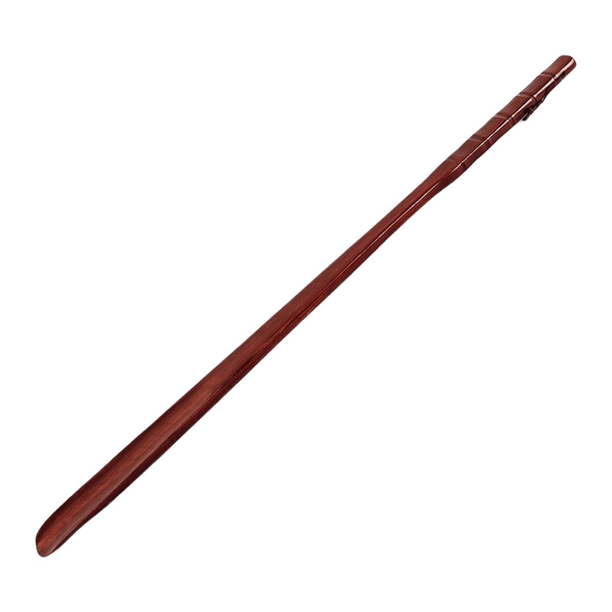 2Pcs Long Handle Wooden ShoeShoeShoehorn Portable Red Wood