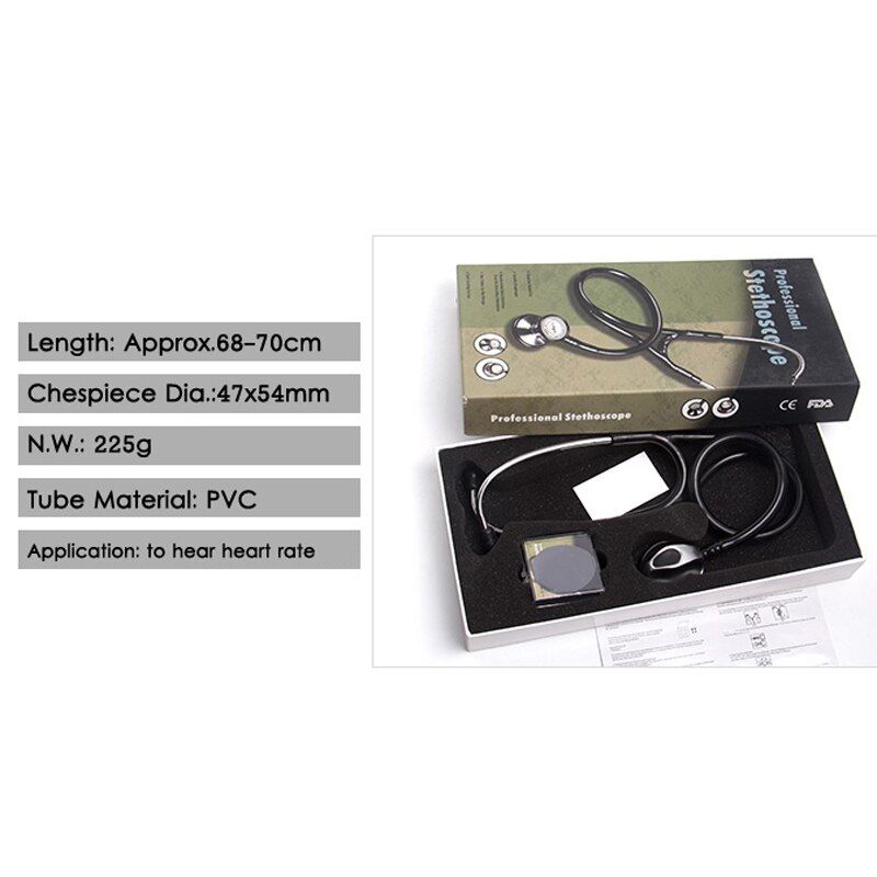 Professional Cute Clinical Acoustical Heart-lung Blood Pressure Stethoscope Cardiology Medical Estetoscopio For Doctors Nurse