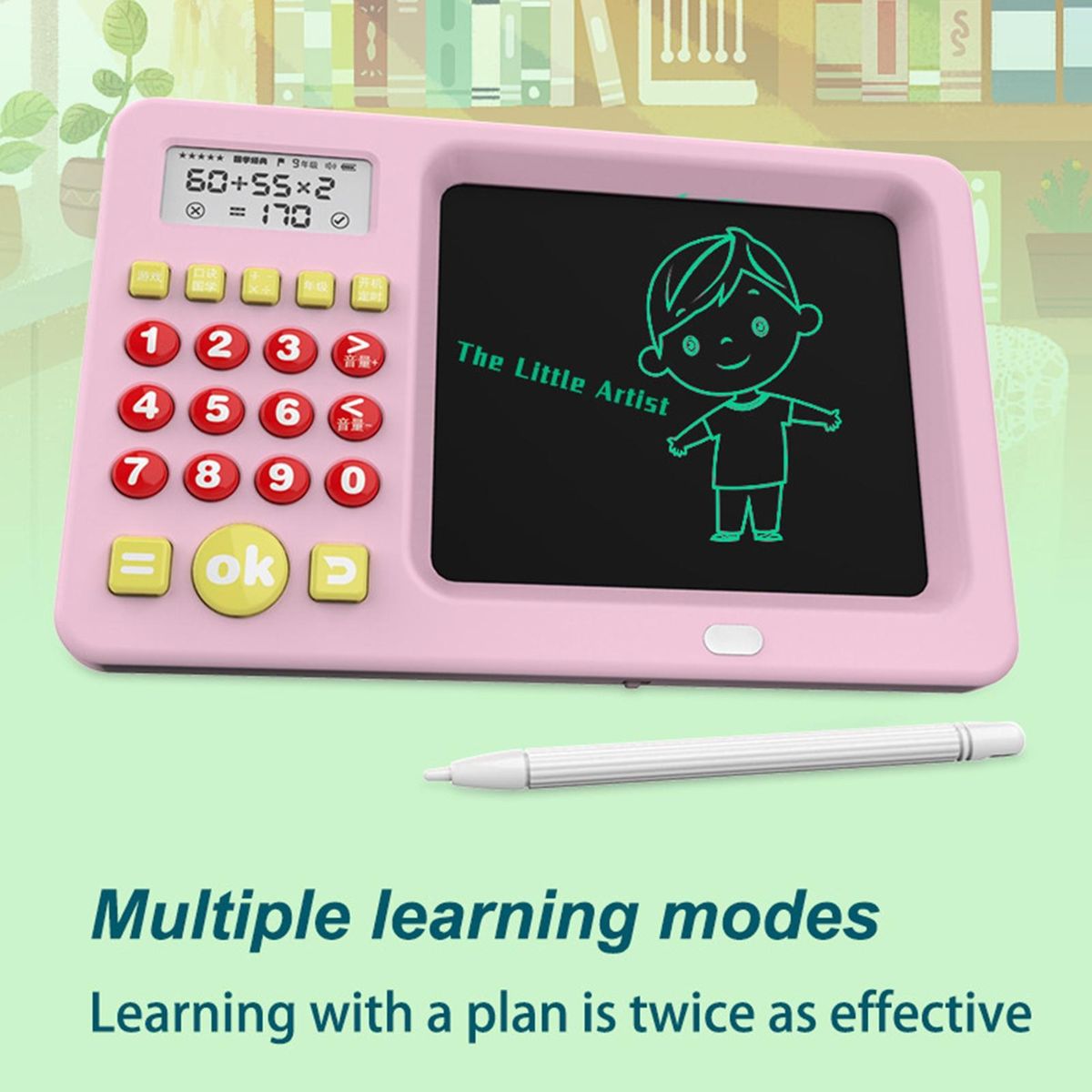 Children Leaning Machine Early Education Arithmetical Training Machine Pink