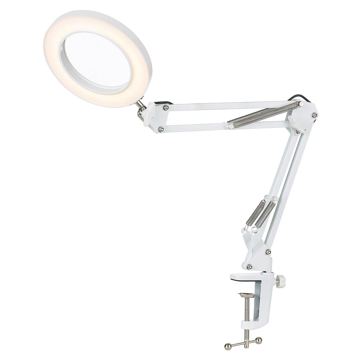 Tomshine Flexible Clamp-on Table Lamp Swing Arm Dimmable LEDs Desk Light 3 Color Modes & 10 Brightness Levels Reading Working Studying Light