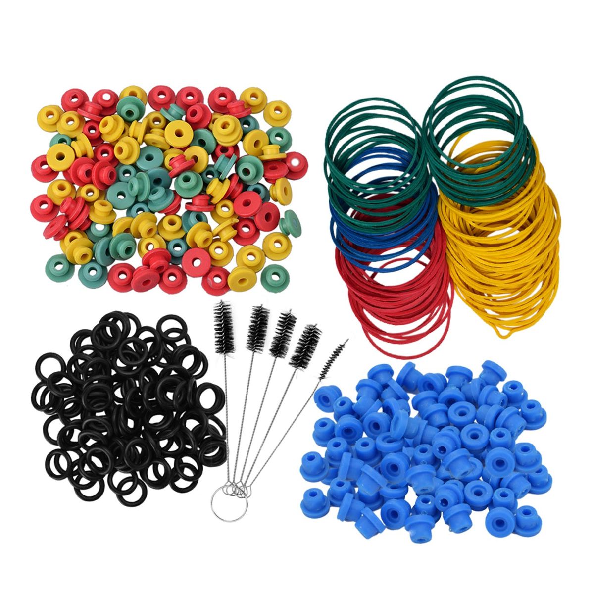 Tattoo Machine Parts Set 100pcs O-rings 100pcs Rubber Bands