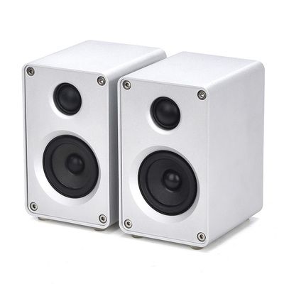 1 Pair 2.5 Inch Mini Passive Two-Way All-Aluminum Speaker Stereo Home Computer Front Surround HiFi