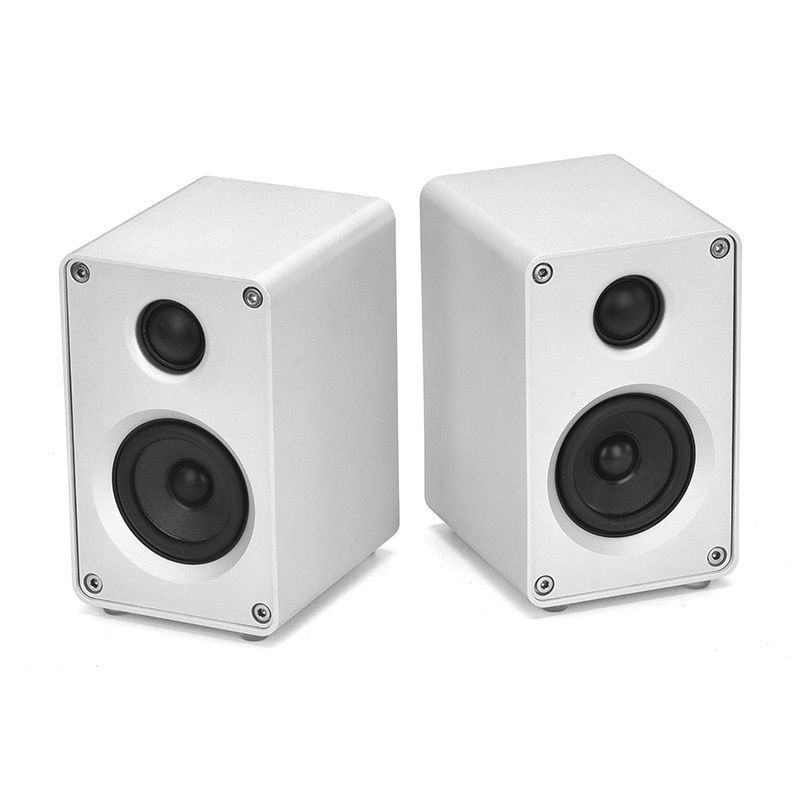 1 Pair 2.5 Inch Mini Passive Two-Way All-Aluminum Speaker Stereo Home Computer Front Surround HiFi