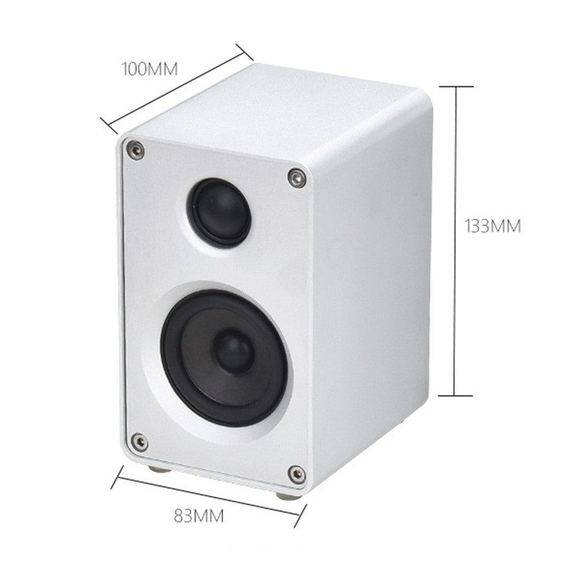 1 Pair 2.5 Inch Mini Passive Two-Way All-Aluminum Speaker Stereo Home Computer Front Surround HiFi