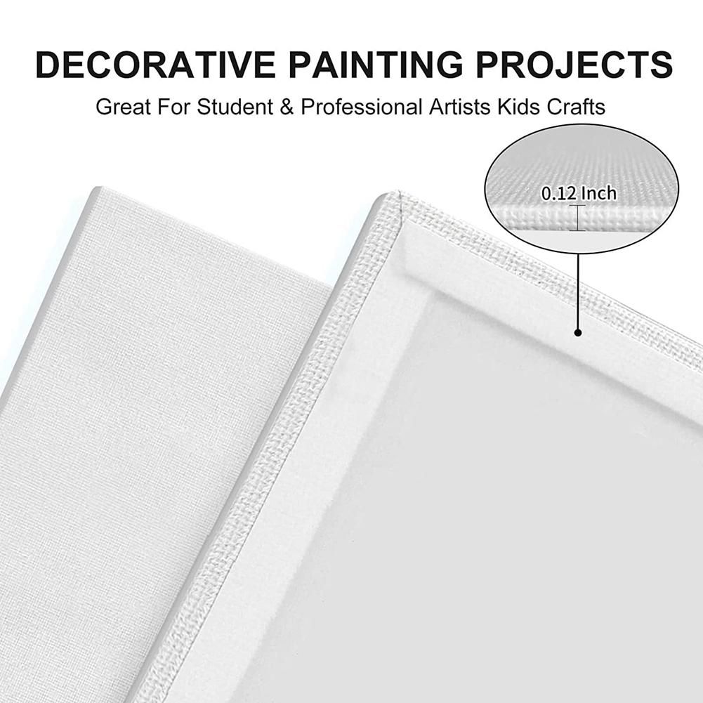 Canvas Panels 8X10 Inch 12-Pack,10 Oz for Painting,Blank