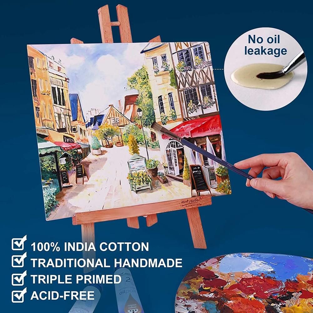 Canvas Panels 8X10 Inch 12-Pack,10 Oz for Painting,Blank