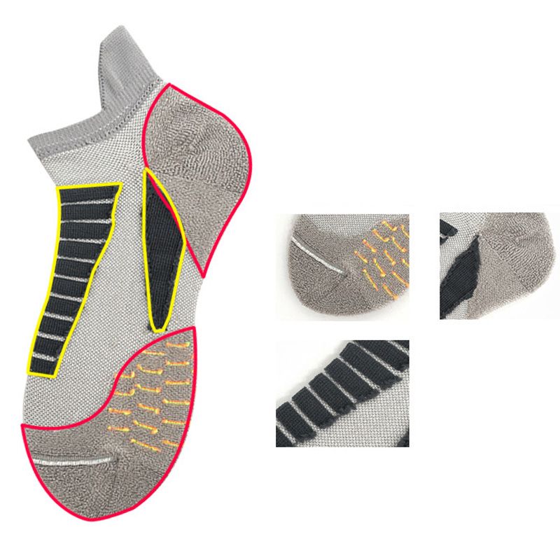 Mens 7 Pairs Anti Slip Football Ankle Socks,Non Slip Sports Grip Socks