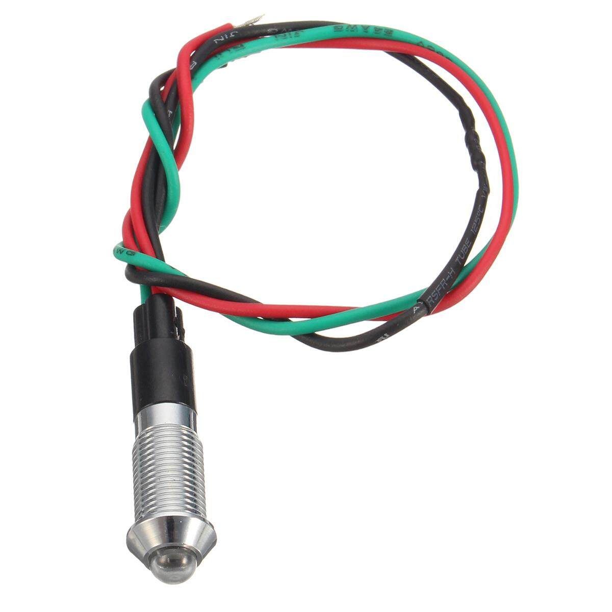12V 8mm Dual LED Dash Pilot Panel Indicator Warning Light Car Boat Truck