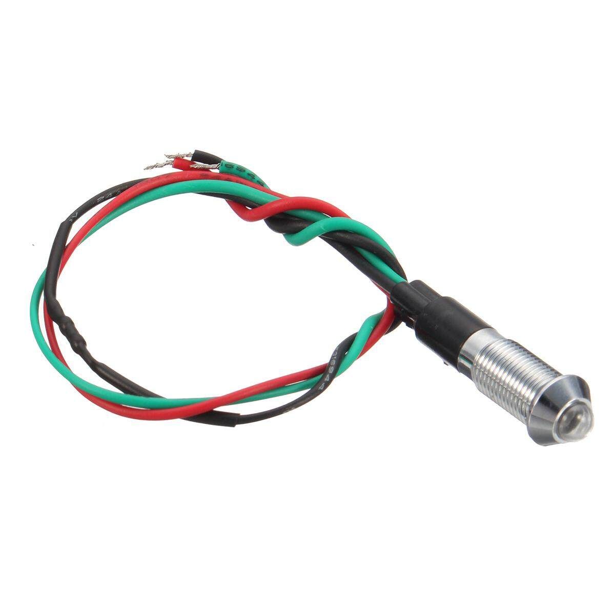 12V 8mm Dual LED Dash Pilot Panel Indicator Warning Light Car Boat Truck