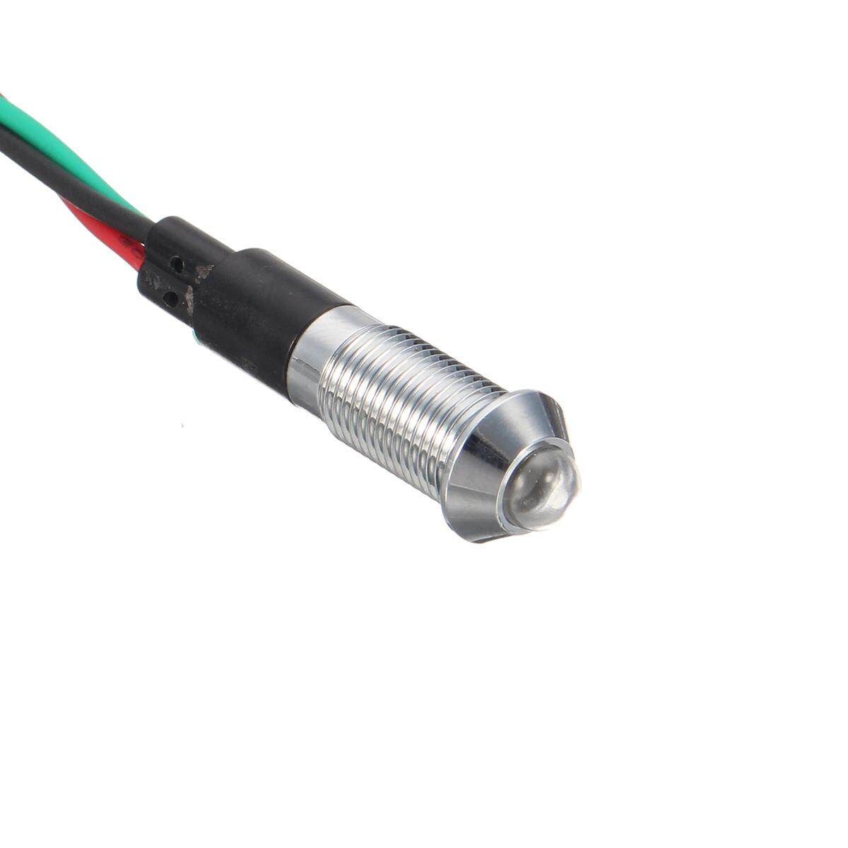 12V 8mm Dual LED Dash Pilot Panel Indicator Warning Light Car Boat Truck