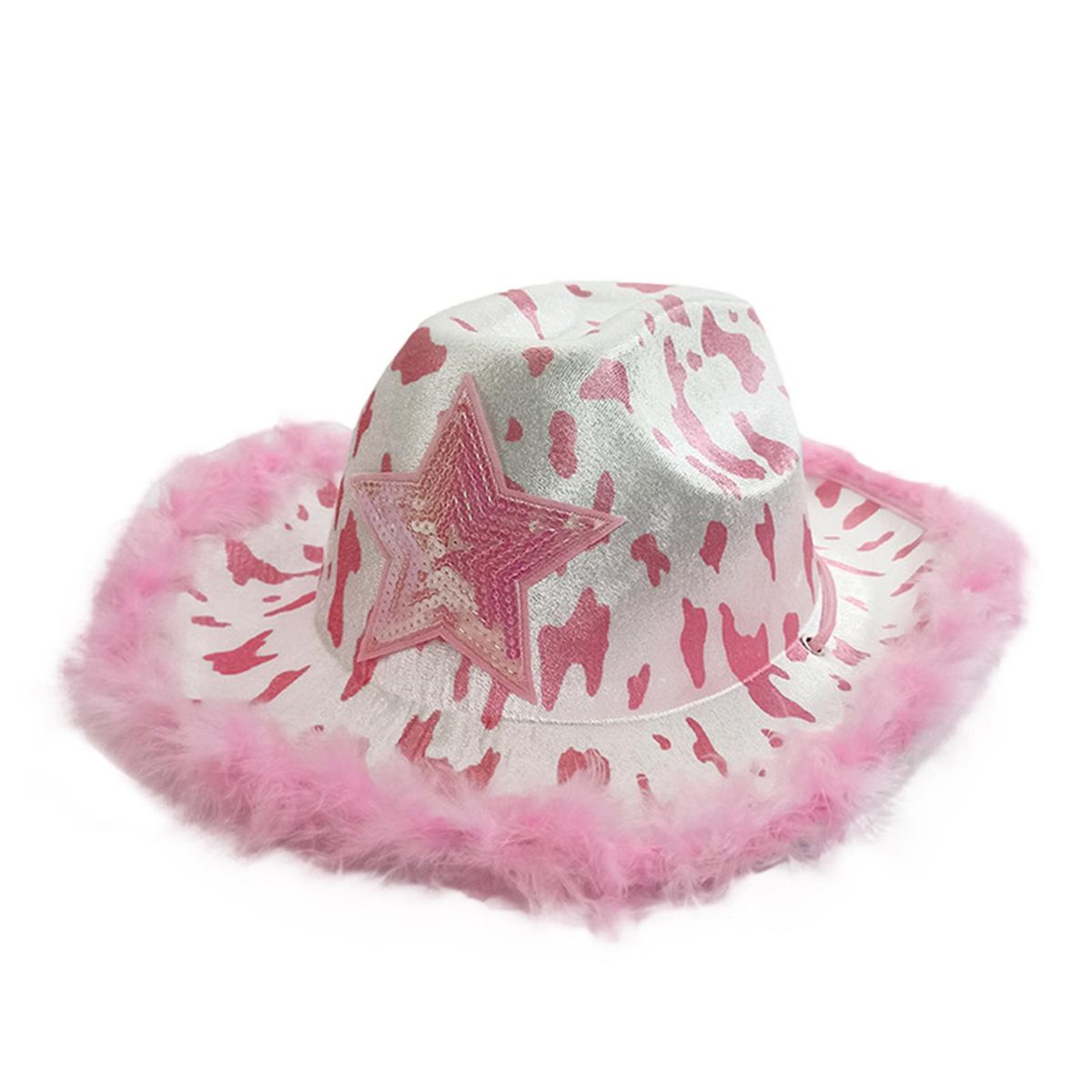 Western Cowboy Hat Western Jazz Cowgirl Cosplay Hat Party Costume Accessories Pink
