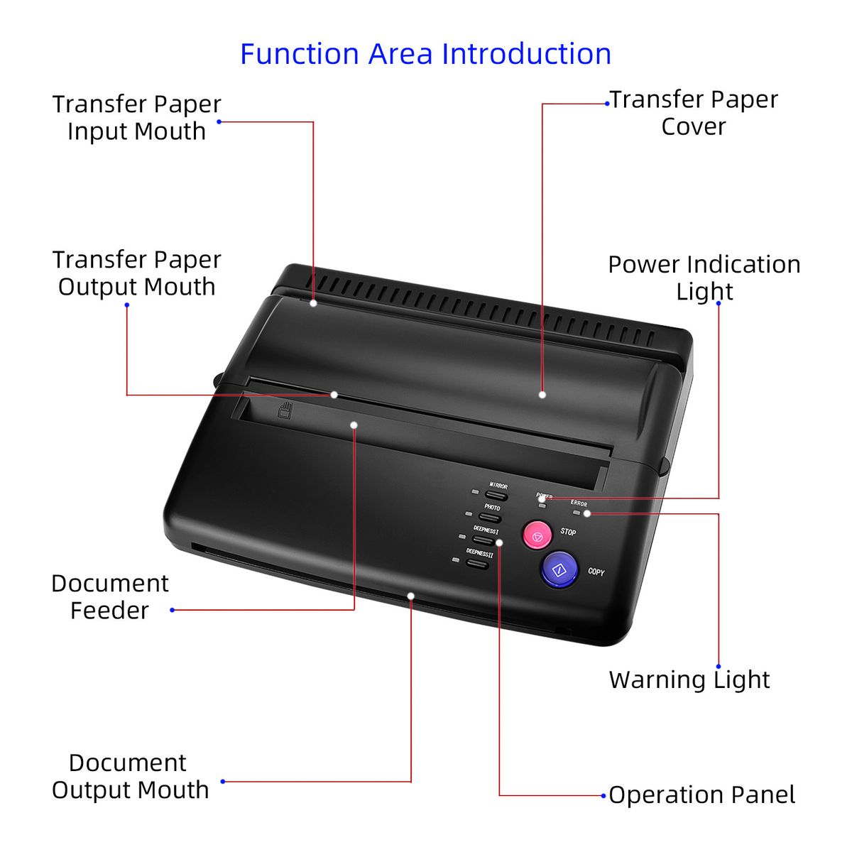 Tattoo Stencil Transfer Printer Machine With 30pcs Tattoo