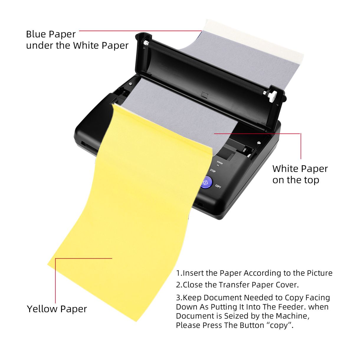 Tattoo Stencil Transfer Printer Machine With 30pcs Tattoo