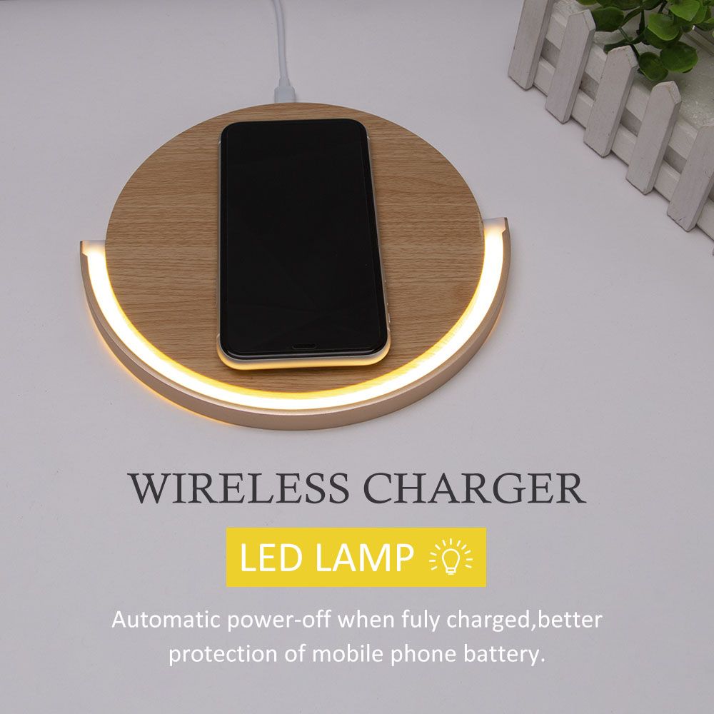 LED Wireless Charger Table Lamp Foldable Night Desk Lamp