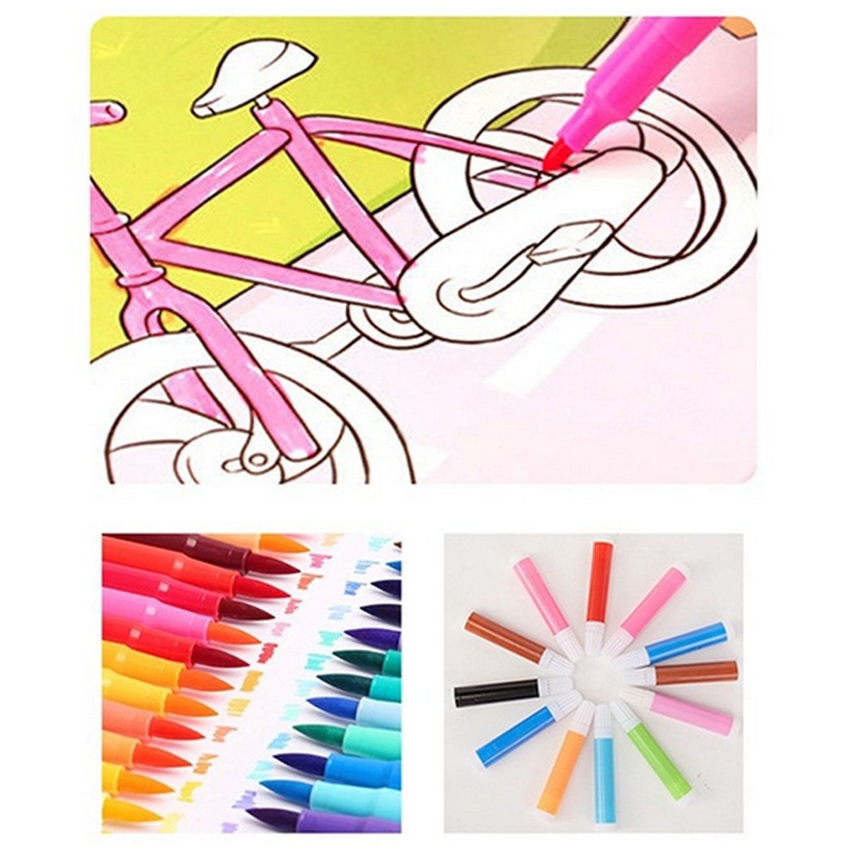 150PCS Colored Pencil Artist Kit Pen Brush Drawing Tools Set Kindergarten Supplies Crayon Marker Pink