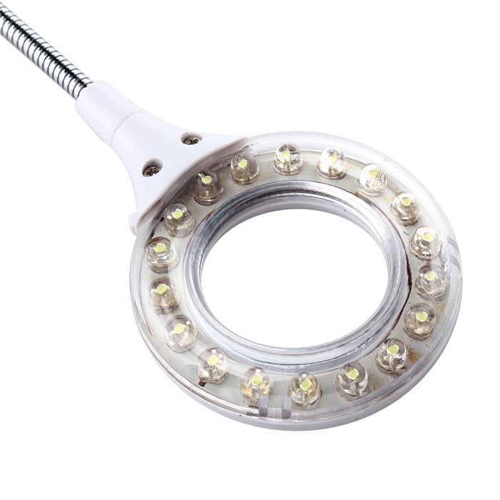 Magnifying Glass Shape Mini USB 18 Led Night Portable