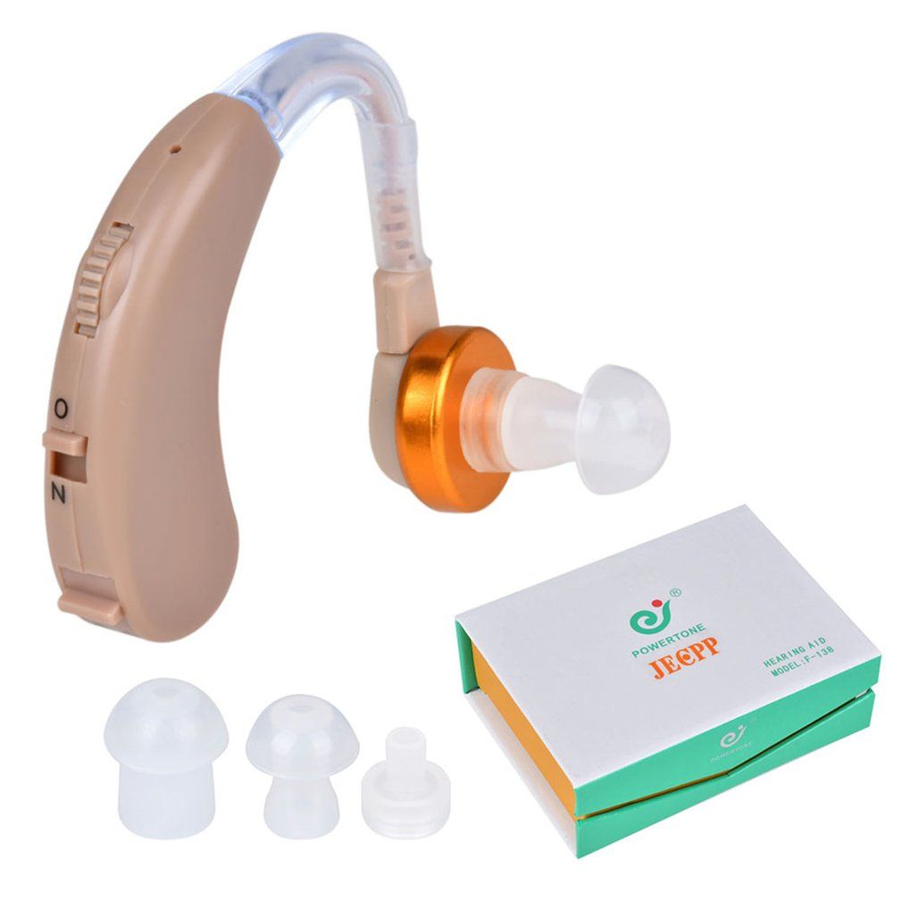 Pro 1pc BTE Rechargeable Hearing Aid In Ear Hearing Aid Sound Amplifier For Elderly Adjustable 100%