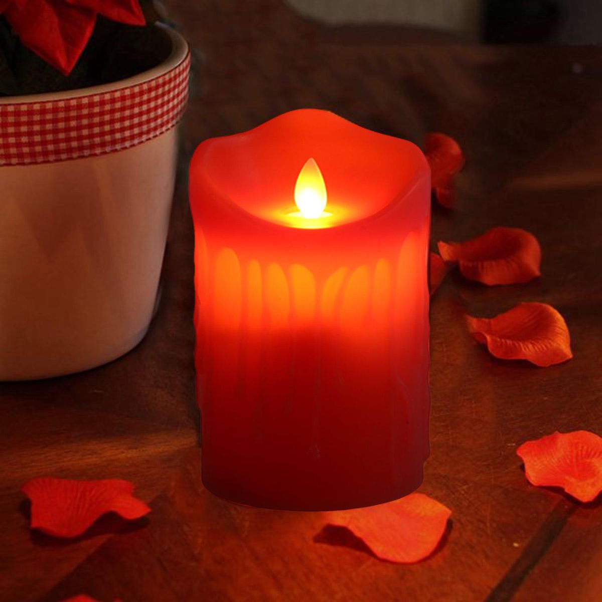 3D Flameless Led Pillar Candle with Remote Control, Battery Operate for Wedding and Home Decoration