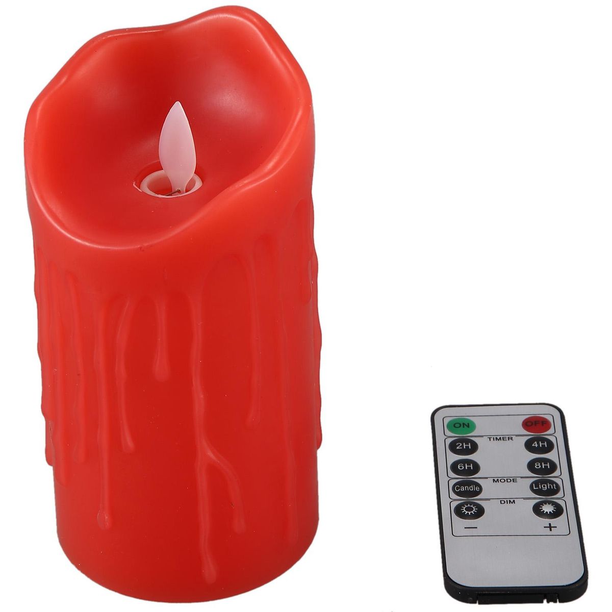 3D Flameless Led Pillar Candle with Remote Control, Battery Operate for Wedding and Home Decoration