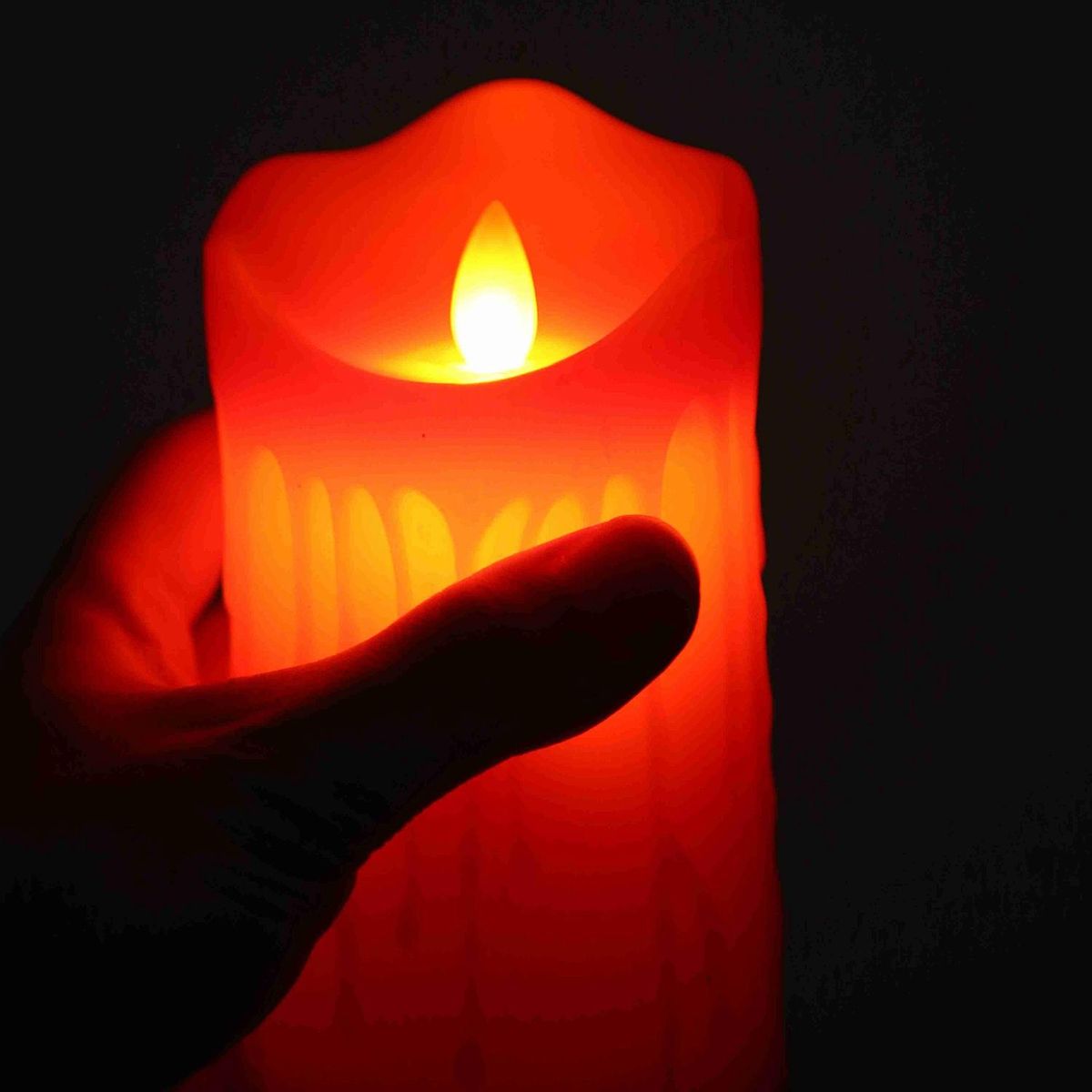 3D Flameless Led Pillar Candle with Remote Control, Battery Operate for Wedding and Home Decoration