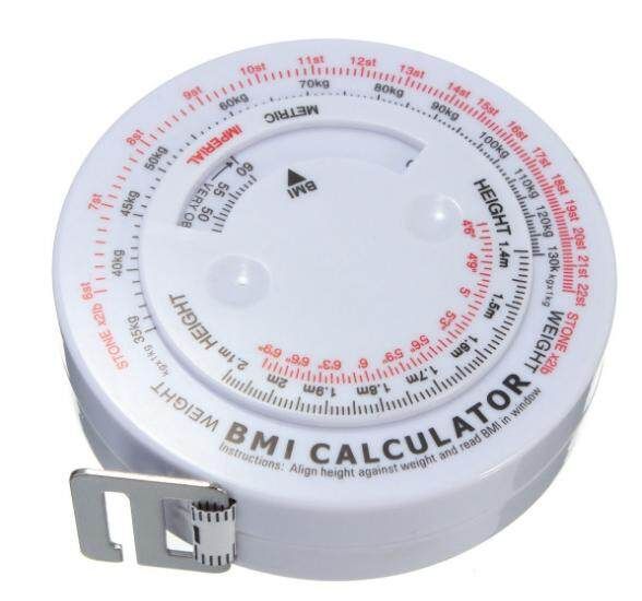 BMI Body Mass Index Retractable Tape 150cm Measure Calculator Diet Weight Loss Tape Measures Tools