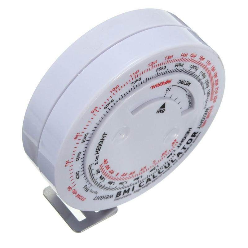 BMI Body Mass Index Retractable Tape 150cm Measure Calculator Diet Weight Loss Tape Measures Tools