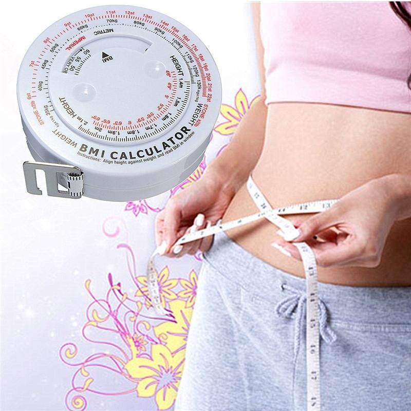 BMI Body Mass Index Retractable Tape 150cm Measure Calculator Diet Weight Loss Tape Measures Tools