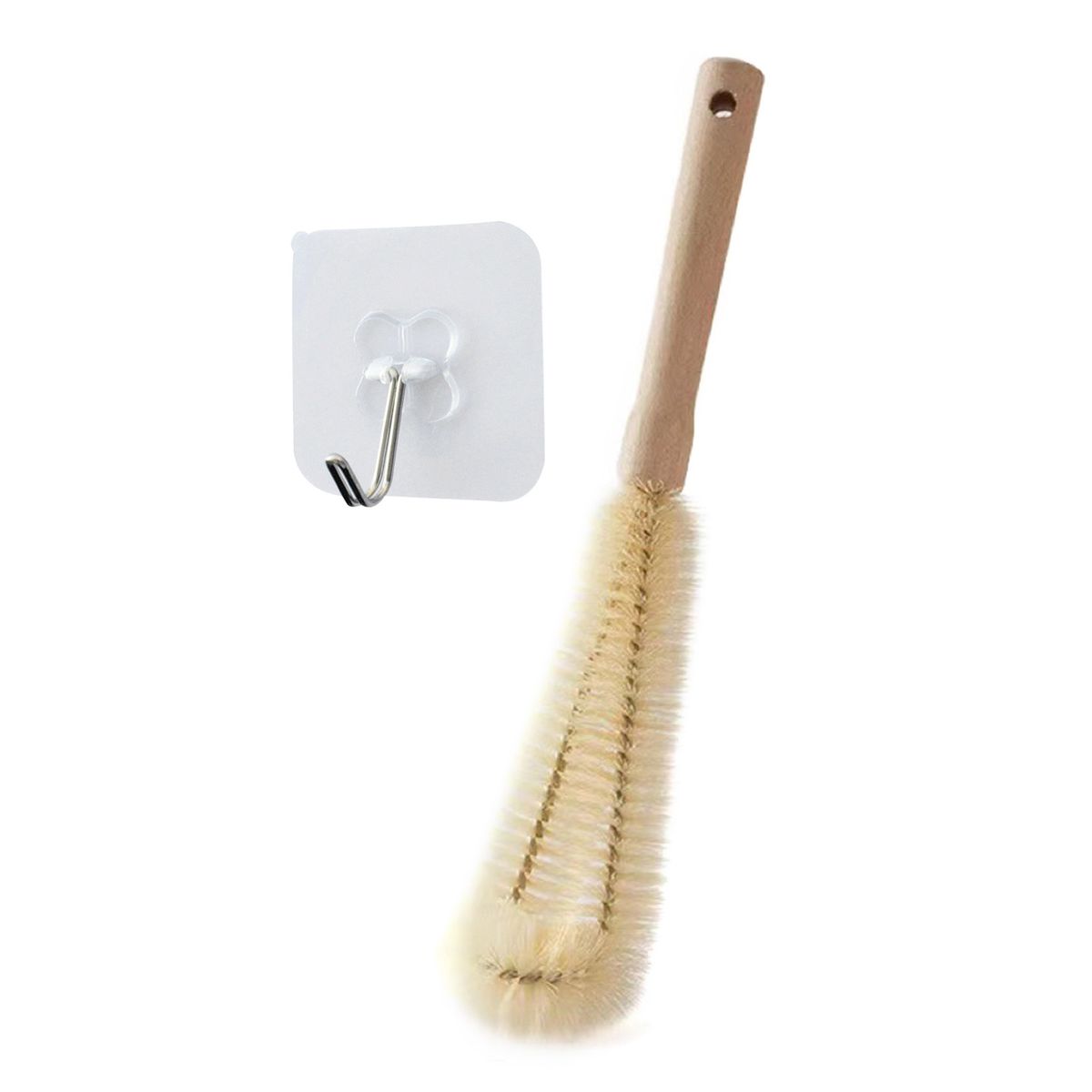 1PC Bottle Brush Cleaner Long Wood Handle Water Bottle