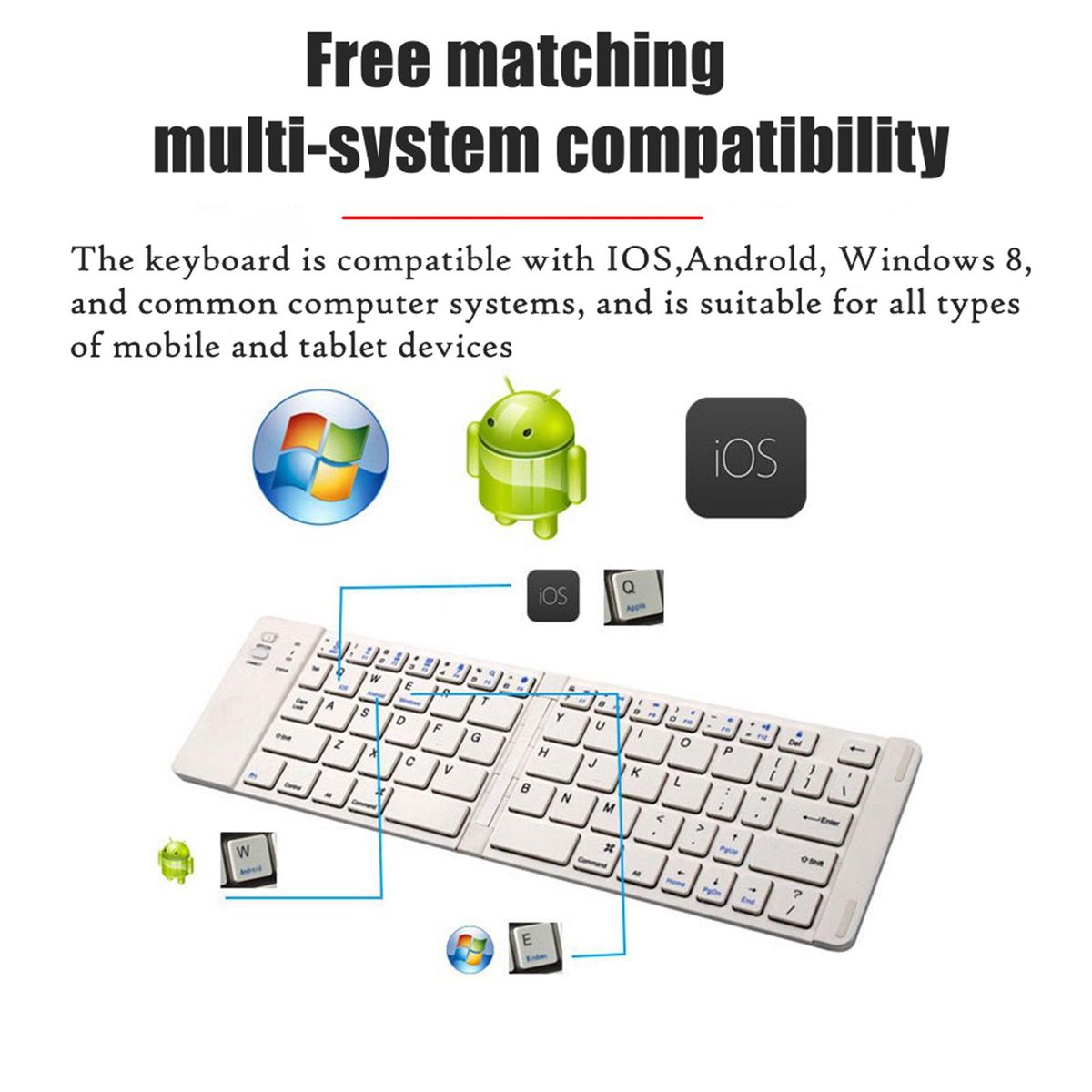 Folding Metal BT Keyboard (with case)