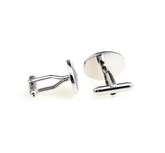 Classic Oval Enamel Cufflinks Snowflake Fingerprint Pattern Cuff Links Men's Jewelry Accessory