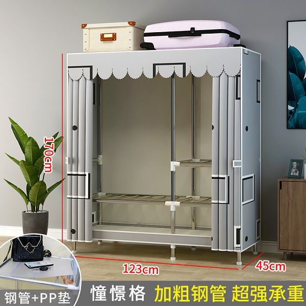 Simple Wardrobe ,& Closet Organizer Cabinets(123x45x170cm)