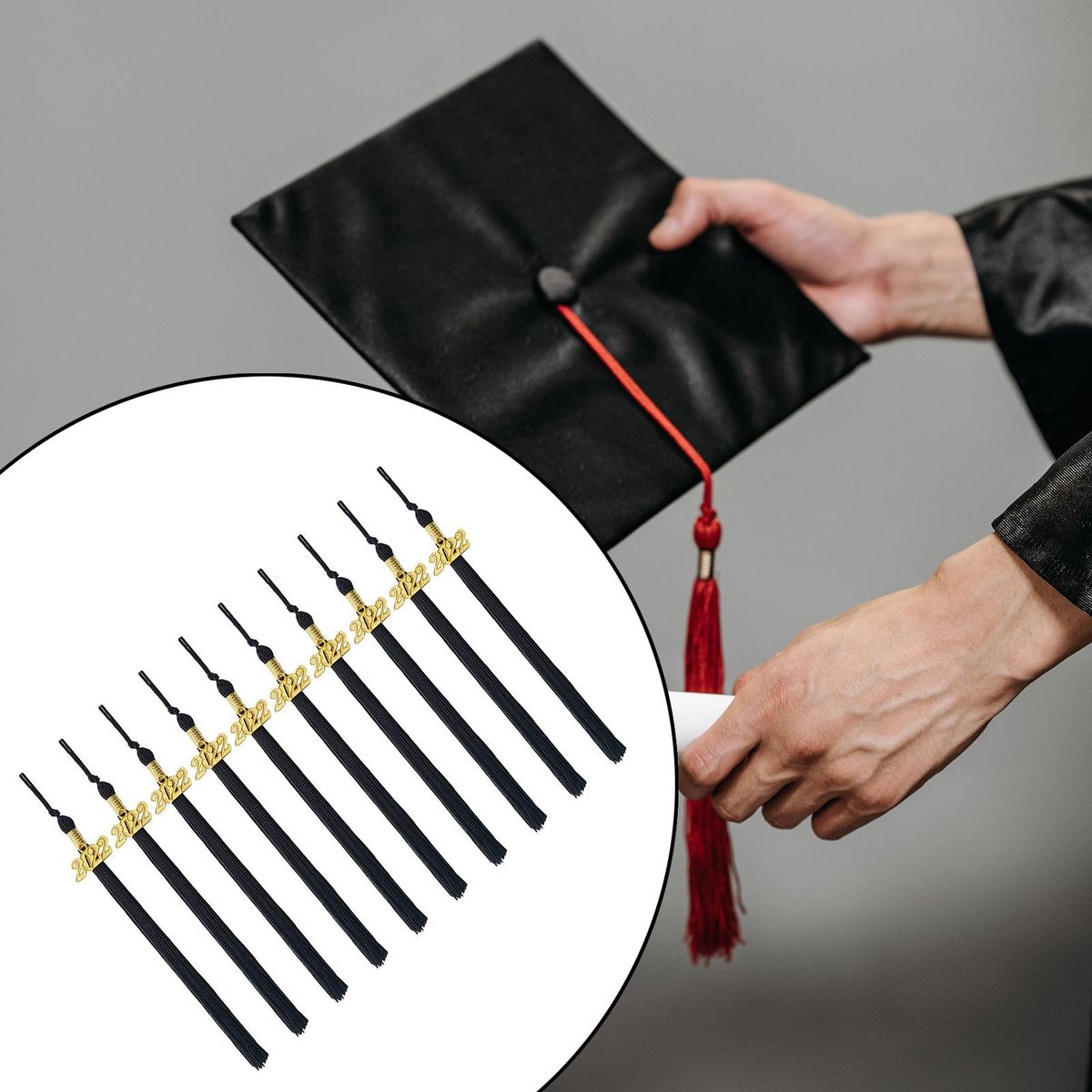 Graduation Honors, Honor Cord, And Graduation Tassel Black