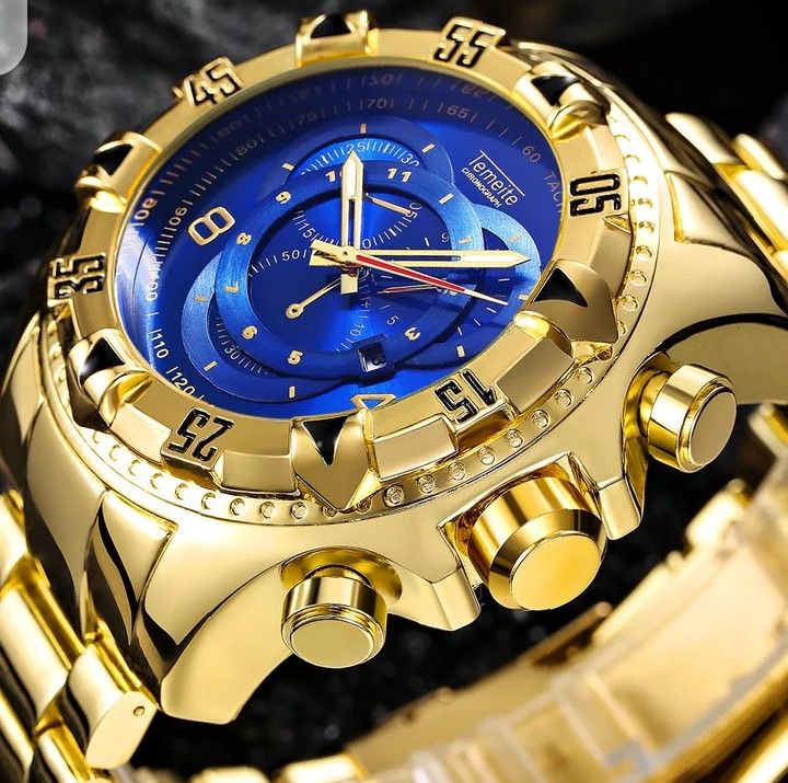 No Fading/Original Quality & Sophisticated Gold Wristwatch For Men Of Timber & Caliber