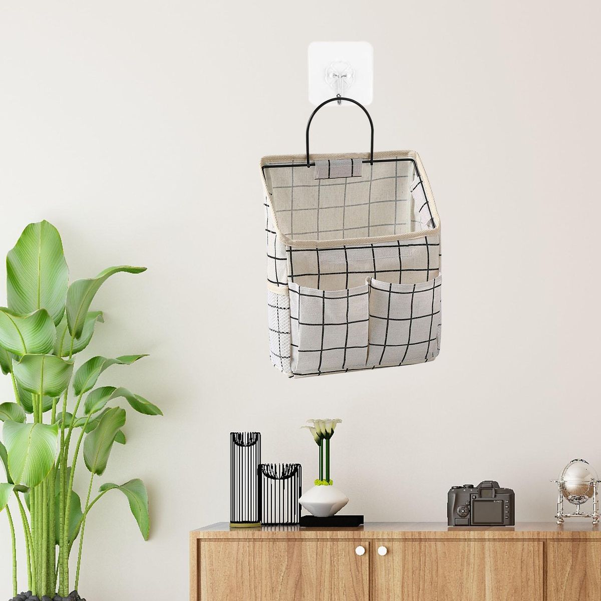 Wall Hanging Organizer Dormitory Book Glasses Wall Hanging Organizer White Black