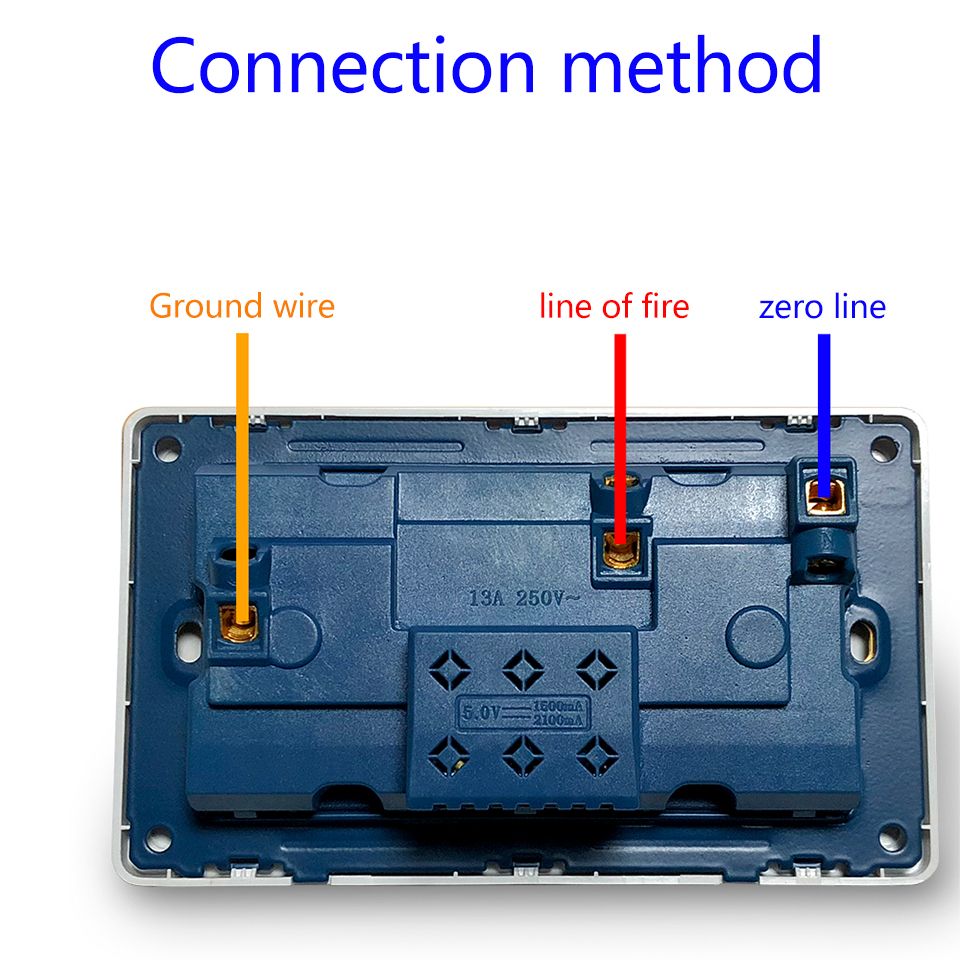 Delviz EU Standard Universal Socket, Multi-functional International Two Five-hole Socket, Switch Control Socket, AC 100~250V 13A